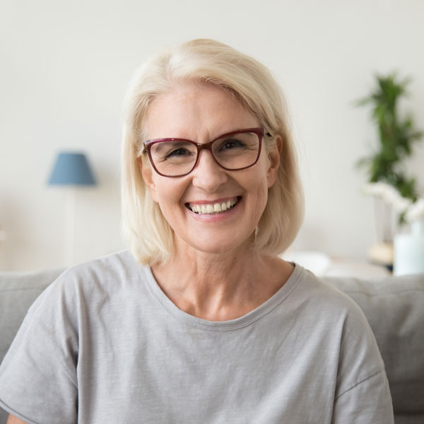 mature woman smiling